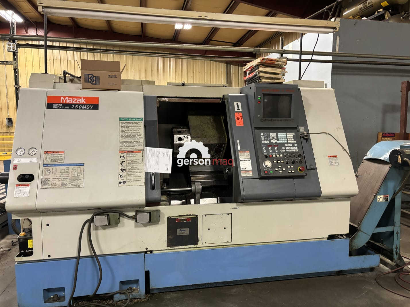 CENTRO DE TORNEAMENTO MAZAK SQT250 MSY - FERRAMENTA ACIONADA - SUBSPINDLE - EIXO Y